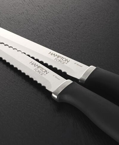 سكاكين الخبز هامبتون فورج 899370 إيبيكور مع واقيات الشفرات، مجموعة من 2 in Kuwait