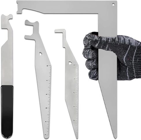 مجموعة أدوات الطوارئ متعددة الأغراض لمكافحة الحرائق، 4 عبوات من أدوات الدخول القسري من الفولاذ الزنبركي عالي القوة لرجال الإطفاء والمستجيبين الأوائل المعتمدين - تصميم مدمج على شكل حرف L لعمليات الطوارئ in Kuwait