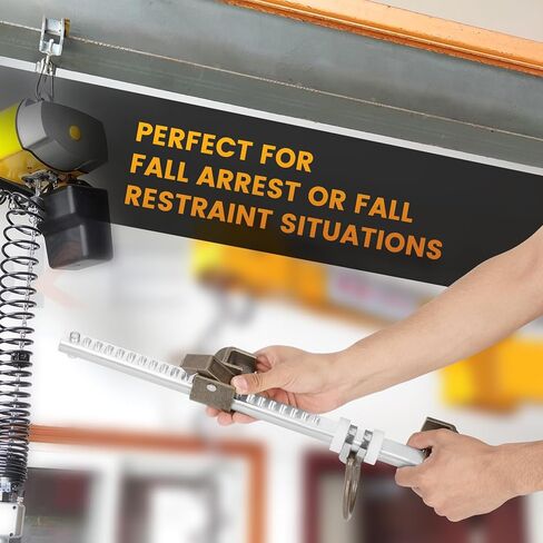 مرساة شعاع منزلق من الألومنيوم، قابلة للتعديل لتناسب مرساة شعاع الحماية من السقوط I أو H مع عرض شفة يتراوح من 3.5 بوصة إلى 14 بوصة، تلبي أو تتجاوز ANSI & OSHA in Kuwait