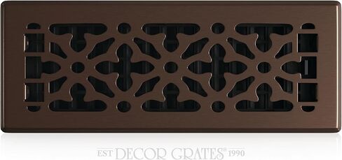 ديكور شبكي غطاء فتحة تهوية معدنية على الطراز القوطي مقاس 3 × 10 سجل أرضي - رافعة تحكم قابلة للتعديل - أغطية فتحات تهوية أرضية للتيار المتردد لفتحات الأرضية المنزلية - تناسب فتحة 3 × 10 بوصة - برونز مطاطي (AGH310-RB) in Kuwait