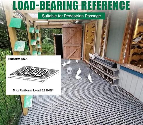 2 حزمة من الألياف الزجاجية المصبوبة مقاس 19 × 19 × 1 بوصة، سطح شبكي من الألياف الزجاجية FRP، سطح علوي 1.6 × 1.6 شبكة مربعة من الألياف الزجاجية للصرف الصحي، دور علوي الحمام، أرضية السلالم، الخنادق، 1.6 × 1.6 بوصة رمادي in Kuwait