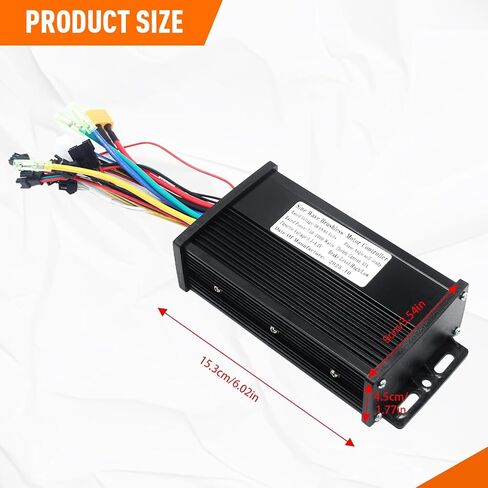 Electric Bike Controller 36V/48V/64V 30A 750W/1000W JN Sine Wave Brushless Motor Controller for Ebike Or Scooter Motors for UART No.2 Protocol with Hall-Based Or Sensorless Aluminum Black in Kuwait