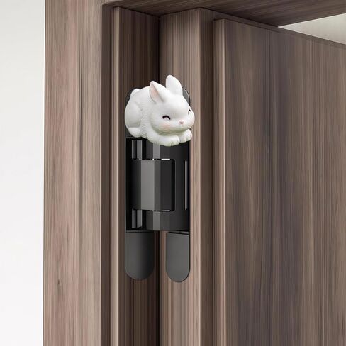 Cute Mini Creative White Rabbit Hinge Heads Decorative Topper Set 6PCS, Home Decoration,Magnetic Hinge Head Toppers Door Hinge in Saudi Arabia