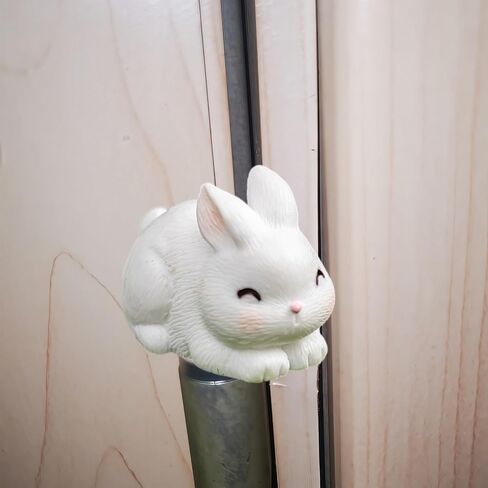 Cute Mini Creative White Rabbit Hinge Heads Decorative Topper Set 6PCS, Home Decoration,Magnetic Hinge Head Toppers Door Hinge in Saudi Arabia