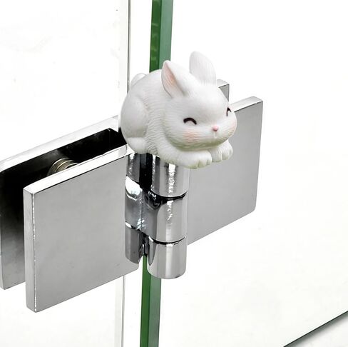 Cute Mini Creative White Rabbit Hinge Heads Decorative Topper Set 6PCS, Home Decoration,Magnetic Hinge Head Toppers Door Hinge in Saudi Arabia