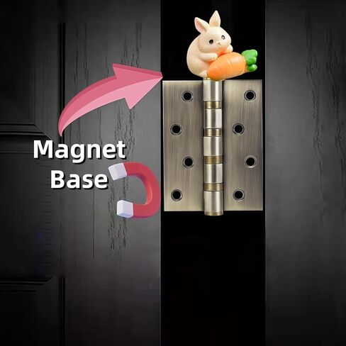 Cute Mini Creative Hugging Carrot Rabbit Hinge Heads Decorative Topper Set 6PCS, Home Decoration,Magnetic Hinge Head Toppers Door Hinge in Saudi Arabia