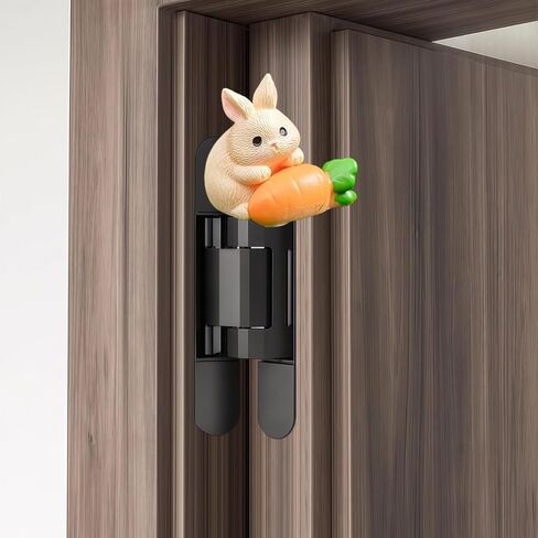 Cute Mini Creative Hugging Carrot Rabbit Hinge Heads Decorative Topper Set 6PCS, Home Decoration,Magnetic Hinge Head Toppers Door Hinge in Saudi Arabia