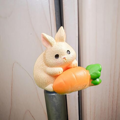 Cute Mini Creative Hugging Carrot Rabbit Hinge Heads Decorative Topper Set 6PCS, Home Decoration,Magnetic Hinge Head Toppers Door Hinge in Saudi Arabia