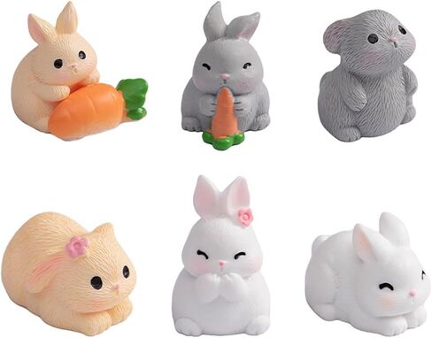 Cute Mini Creative Hugging Carrot Rabbit Hinge Heads Decorative Topper Set 6PCS, Home Decoration,Magnetic Hinge Head Toppers Door Hinge in Saudi Arabia