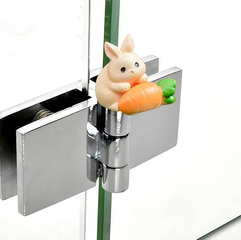 Cute Mini Creative Hugging Carrot Rabbit Hinge Heads Decorative Topper Set 6PCS, Home Decoration,Magnetic Hinge Head Toppers Door Hinge in Saudi Arabia
