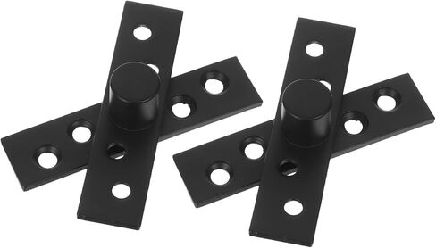 NUOBESTY 2pcs Stainless Steel Invisible Door Pivot Hinges Concealed Hidden Furniture Rotation Hinges 360-degree Pivot Hardware for Cabinets Cupboards in Saudi Arabia