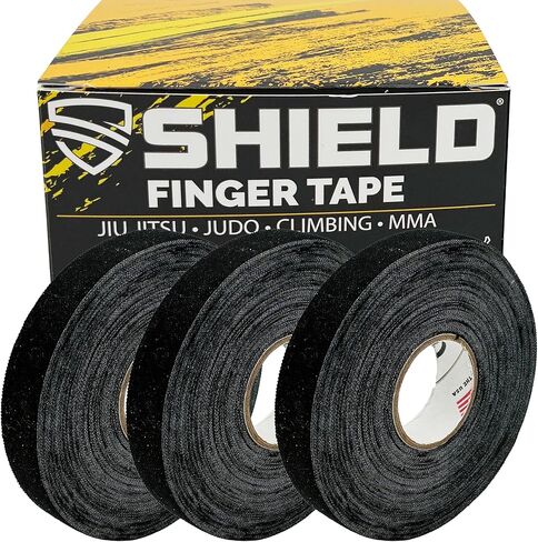 SHIELD Jiu Jitsu Finger Tape - Great for Martial Arts, Finger Isolation Tape for Sports & Injuries | 0.5 Inches x 15 Yards, 3-Roll Value Pack, Made with Rayon for 40% More Strength in Kuwait