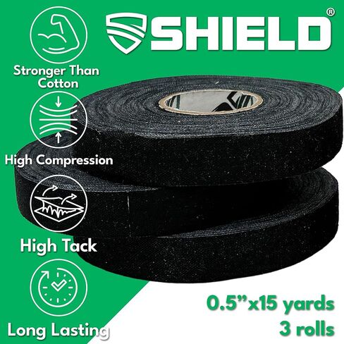 SHIELD Jiu Jitsu Finger Tape - Great for Martial Arts, Finger Isolation Tape for Sports & Injuries | 0.5 Inches x 15 Yards, 3-Roll Value Pack, Made with Rayon for 40% More Strength in Kuwait
