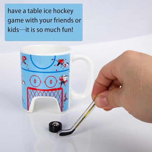 ice hockey Soccer Mug 11 Oz Ceramic Coffee Cup for ice hockey Fans，Mug with Play Function，Great Sports Gifts Idea, For Men, Women, Great for Holidays, Birthdays, Fathers Day in Saudi Arabia