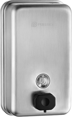 Commercial Soap Dispenser Wall Mounted, 27oz Stainless Steel Hand Soap Dsipenser, Liquid Manual Anti-Leak Pump Soap Dispenser, Rust-Proof Lining Liquid Hand Sanitizer Dispenser for Bathroom in Saudi Arabia