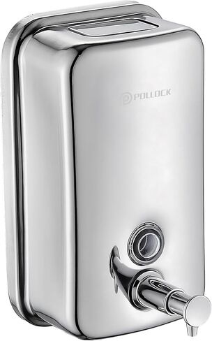 Commercial Soap Dispenser Wall Mounted, 27oz Stainless Steel Hand Soap Dsipenser, Liquid Manual Anti-Leak Pump Soap Dispenser, Rust-Proof Lining Liquid Hand Sanitizer Dispenser for Bathroom in Saudi Arabia