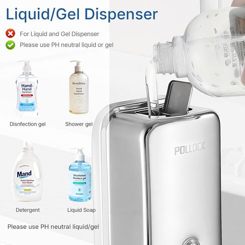 Commercial Soap Dispenser Wall Mounted, 27oz Stainless Steel Hand Soap Dsipenser, Liquid Manual Anti-Leak Pump Soap Dispenser, Rust-Proof Lining Liquid Hand Sanitizer Dispenser for Bathroom in Saudi Arabia
