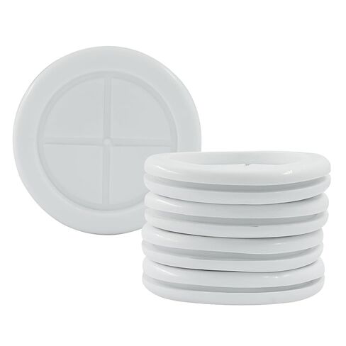 6PCS 2" ID 2-3/8" in Rubber Grommets Double-Sided Firewall Round Rubber Plug Hole Grommet for Automotive Wiring, Metal Box & Cable Protection (White) in Saudi Arabia