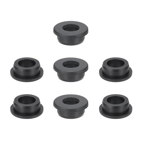PATIKIL Silicone Rubber Grommet, 7 Pcs 1-1/8"(28mm) Drill Hole, 3/4"(19mm) Inner Dia. Top Hat Wire Gasket Rubber Hole Plug for Wiring Irrigation System Firewall, Black in Saudi Arabia