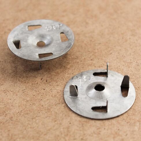 TruFast 1.25" Grip-Plate Prong Tab Metal Washer (1000 EA) Silver Galvanized Steel for Foam Insulation Board, Wire Lath, and Plaster Repair in Saudi Arabia