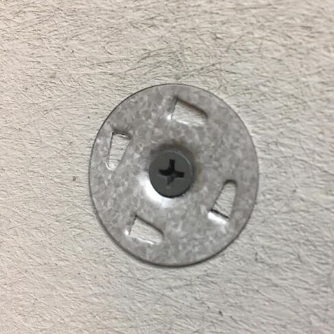 TruFast 1.25" Grip-Plate Prong Tab Metal Washer (1000 EA) Silver Galvanized Steel for Foam Insulation Board, Wire Lath, and Plaster Repair in Saudi Arabia