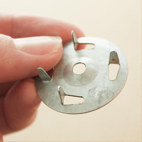 TruFast 1.25" Grip-Plate Prong Tab Metal Washer (1000 EA) Silver Galvanized Steel for Foam Insulation Board, Wire Lath, and Plaster Repair in Saudi Arabia