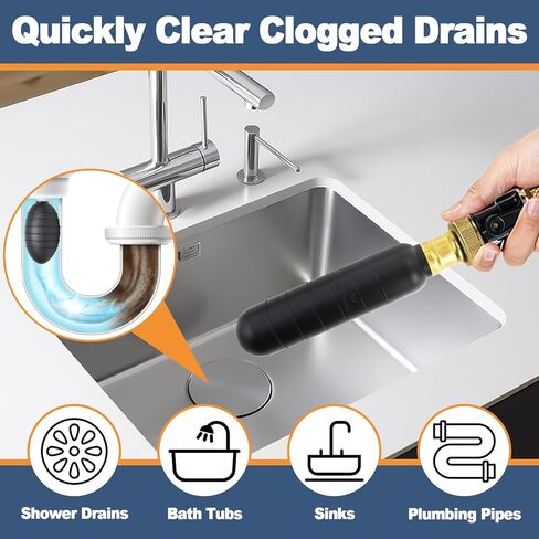 Drain Cleaning Bladder 1.5"–3", Durable Rubber Bladders Tool for Sink Shower Pipe & Sewer Unclogging in Saudi Arabia