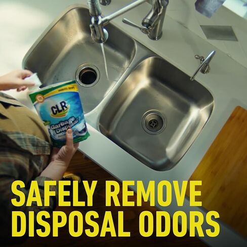 CLR Brands® Garbage Disposal Foaming Cleaner combines a powerful fast-dissolving formula with a fresh, clean-scented pod to safely clean and remove disposal odors without scrubbing. Use weekly. in Kuwait