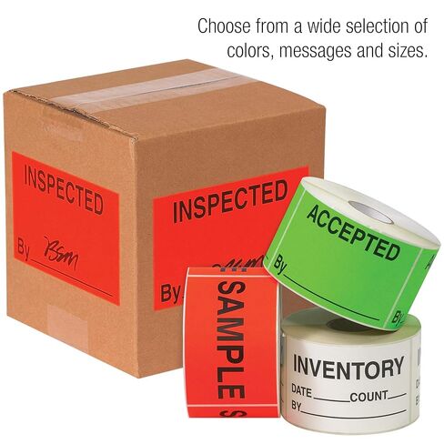 Tape Logic Aviditi Tape Logic 1 1/4" x 2","Approved" Fluorescent Green Sticker, for Shipping, Handling, Packing, and Moving (1 Roll of 500 Labels) in Saudi Arabia