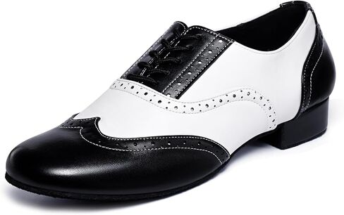Men's Ballroom Latin Dance Shoes Breathable Leather Sole Tango Salsa Latin Waltz Character Shoes in Kuwait