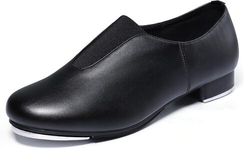 Linodes Unisex Soft Leather Upper Top Elastic Slip on Tap Shoe Dance Shoes for Women and Men's Dance Shoes in Saudi Arabia