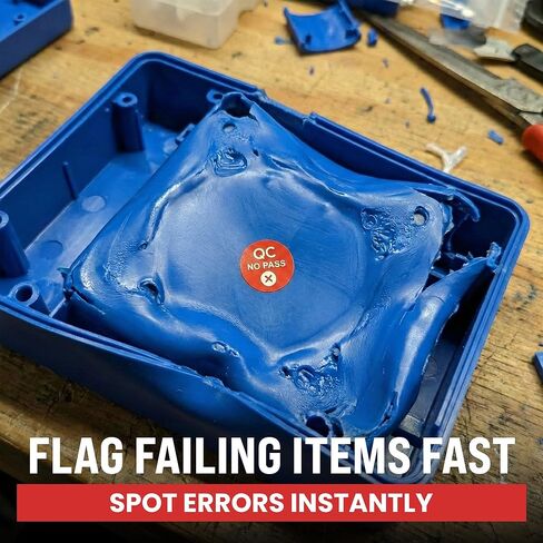 500pcs QC No Pass Stickers, 0.5" Inspection Fail Stickers for Quality Control in Saudi Arabia