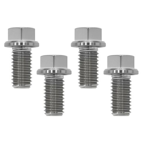 4 قطع من مسامير التيتانيوم M8X25mm، تصميم خفيف الوزن | مثالية للبيئات الرطبة/المالحة، مسامير سداسية ذات حواف لترقية مكونات السيارات والدراجات النارية (أزرق محروق) in Kuwait