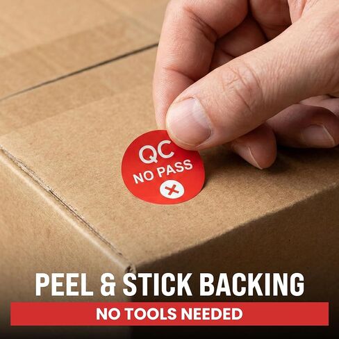 500pcs QC No Pass Stickers, 0.5" Inspection Fail Stickers for Quality Control in Saudi Arabia