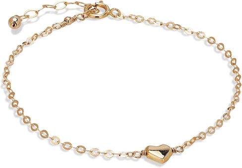 Annika Bella Cute Heart Bracelet - Dainty Bracelets for Women, Stackable Heart Jewelry, Adjustable Gold/Silver Band, Gift for Best Friend, Hypoallergenic Wrist Chain in Saudi Arabia