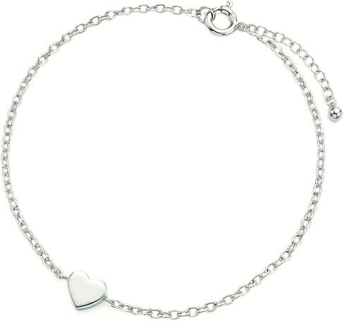 Annika Bella Cute Heart Bracelet - Dainty Bracelets for Women, Stackable Heart Jewelry, Adjustable Gold/Silver Band, Gift for Best Friend, Hypoallergenic Wrist Chain in Kuwait