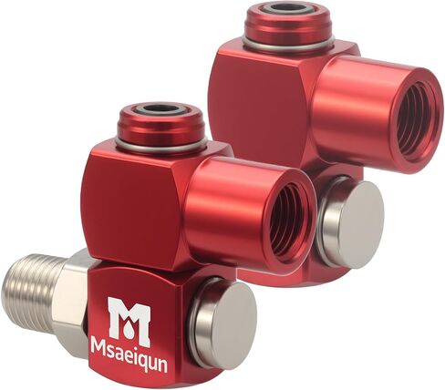 1/4" NPT Air Tool Swivel Fittings – 360° Rotating Pneumatic Hose Connectors, Aluminum, Anti-Twist Swivel Adapter for Air Compressor, Nail Gun, Spray Gun, Impact Wrench (1-Pack， Blue) in Saudi Arabia