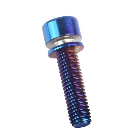 M5x12mm Bike Bolt with Washer Titanium Finish Screw for Motorcycle Bicycle Water Bottle Cage Bolts Parts 6Pack Burnt Blue in Saudi Arabia