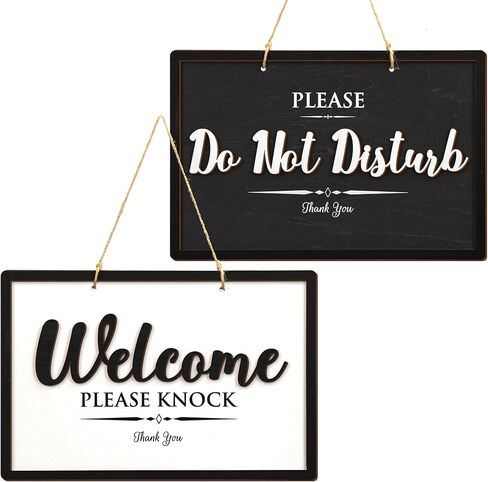 Do Not Disturb Door Hanger Sign - Funny Do Not Disturb Sign For Office Door, Welcome Please Knock Signs For Doors Changeable, Busy Signs For Bedroom Wall Decor in Kuwait
