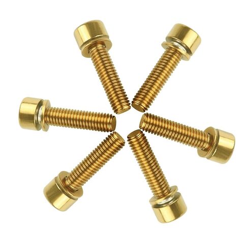 M5x12mm Bike Bolt with Washer Titanium Finish Screw for Motorcycle Bicycle Water Bottle Cage Bolts Parts 6Pack Burnt Blue in Saudi Arabia