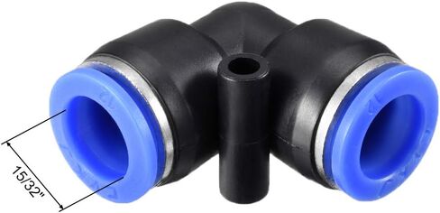 uxcell Plastic Elbow Push to Connect Tube Fitting 12mm Tube OD Pneumatic Air Push Fit Lock Fitting Blue 10pcs in Saudi Arabia
