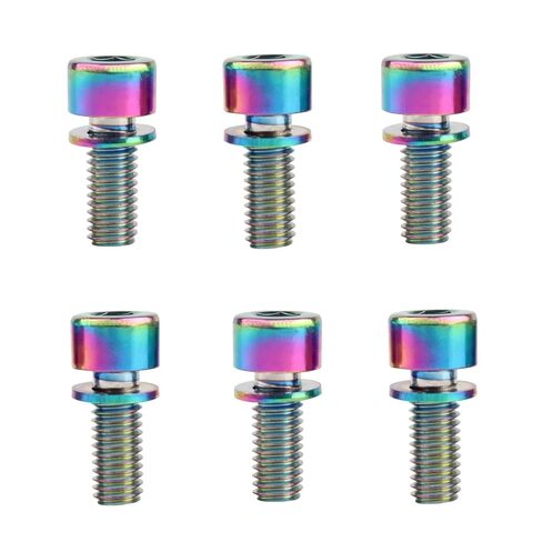 M5x12mm Bike Bolt with Washer Titanium Finish Screw for Motorcycle Bicycle Water Bottle Cage Bolts Parts 6Pack Burnt Blue in Saudi Arabia