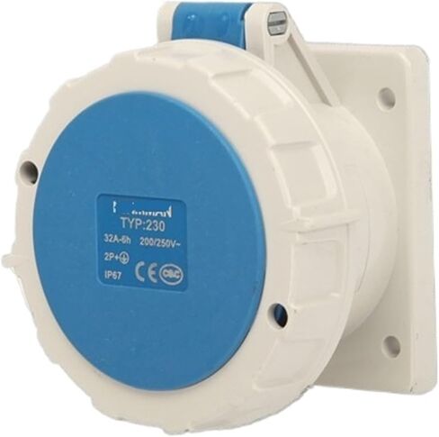 Industrial outdoor aviation concealed direct socket TYP230 32A 3-core IP67 in Kuwait