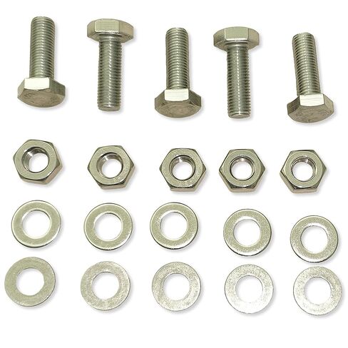 (Pack of 5pcs) M10 Thread Pitch 1mm Stainless Steel 304 Metric Hex Head Cap Screws Bolts Serve (M10 x 40mm) in Saudi Arabia
