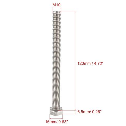 M10x120mm عرافة البراغي 304 الفولاذ المقاوم للصدأ مسدس برغي الترباس 2 قطعة in Saudi Arabia