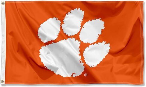 College Flags & Banners Co. Clemson Tigers Orange Logo 3x5 Grommet Flag in Saudi Arabia