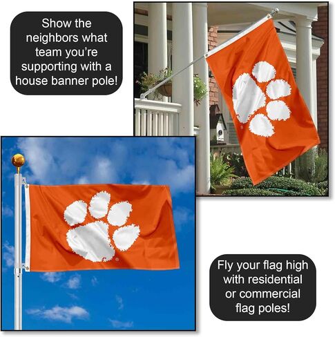College Flags & Banners Co. Clemson Tigers Orange Logo 3x5 Grommet Flag in Saudi Arabia