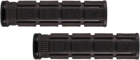 مقابض القفل V2 أحادية الجانب من Oury باللون الأسود اللامع، مطاط متين، سهل التركيب، مثالي لركوب الدراجات الجبلية والطرق in Kuwait