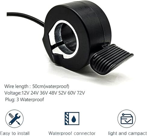 BAFANG Throttle Grips(150mm)/Thumb Throttle 50cm(130x with Waterproof Connector) for Electric Bicycle Speed Control for Ebike Accessories in Saudi Arabia