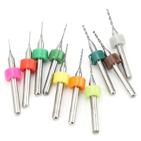 Fafeicy 10Pcs Tungsten Steel Drill Micro Bits 0.3-1.2mm, Efficient Chip Removal & Fast Processing, Ideal for PCB Drill Machine in Saudi Arabia